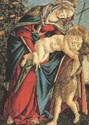 Sandro Botticelli Madonna and Child with the Young St john or Madonna of the Rose Garden (mk36) Sweden oil painting artist